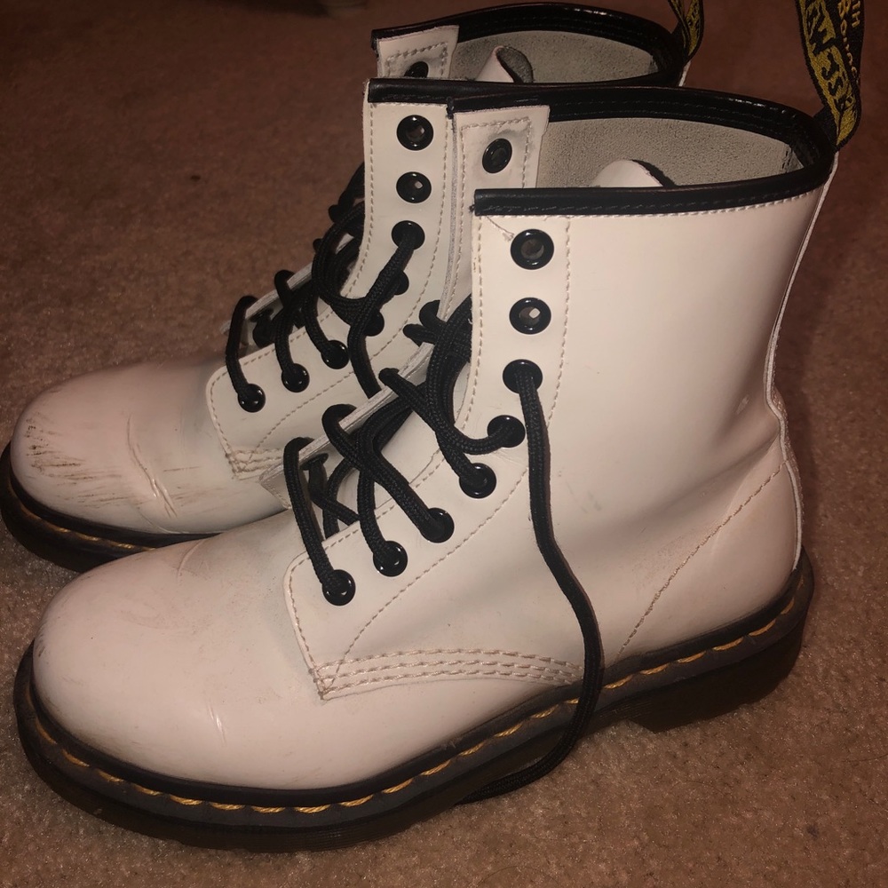 Dr. Martens white boots